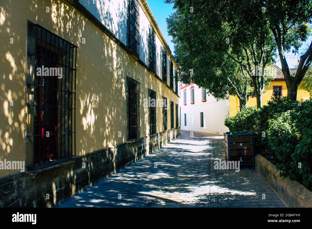 Carmona Spain July 31, 2021 Urban landscape of Carmona called The Bright Star of Europe, the town shows a typical narrow and meandering Arabic layout Stock Photo