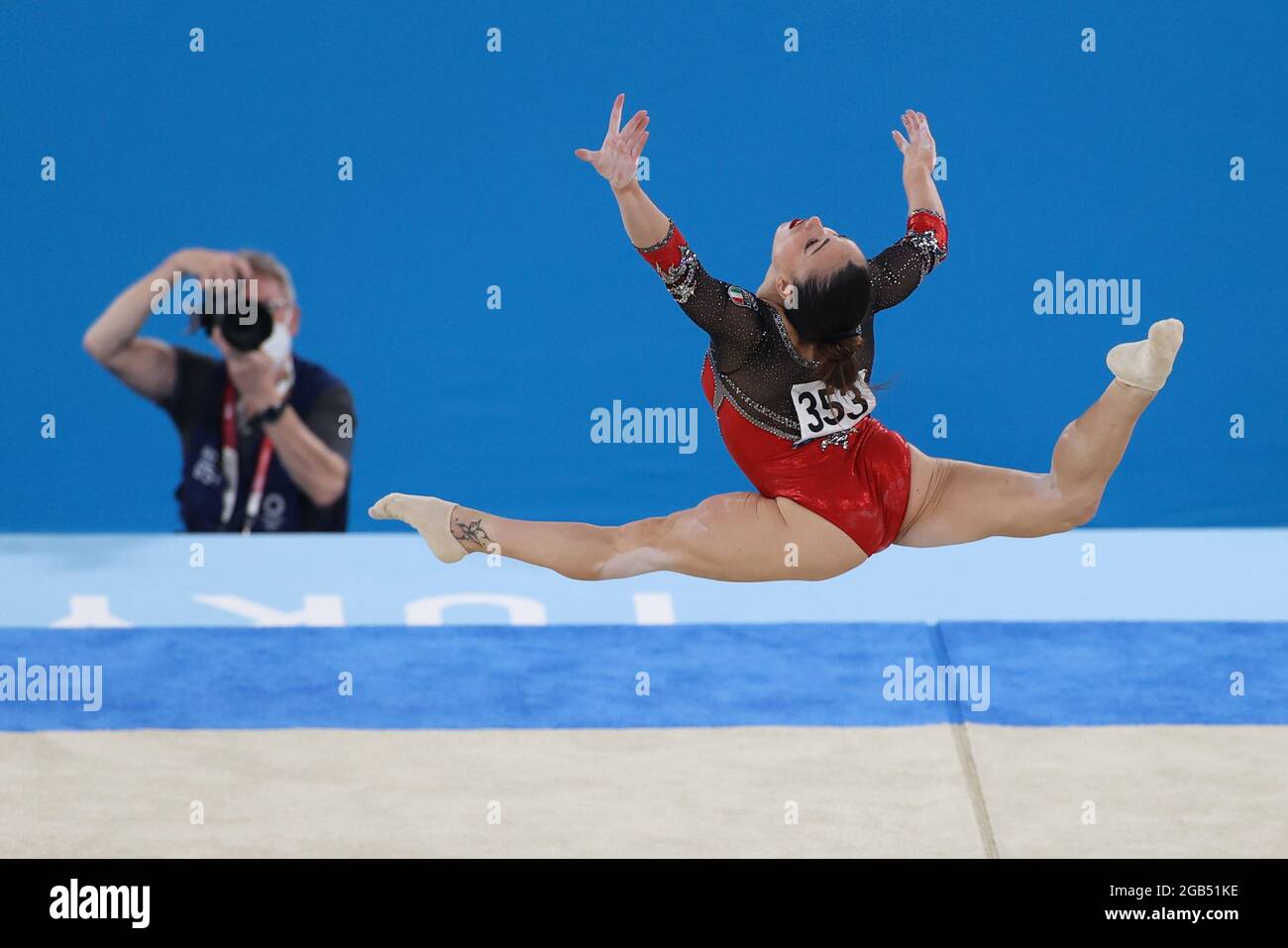 Tokyo, Japan. 2nd Aug, 2021. Vanessa Ferrari of Italy competes during the artistic gymnastics women's floor exercise final at the Tokyo 2020 Olympic Games in Tokyo, Japan, Aug. 2, 2021. Credit: Zheng Huansong/Xinhua/Alamy Live News Stock Photo
