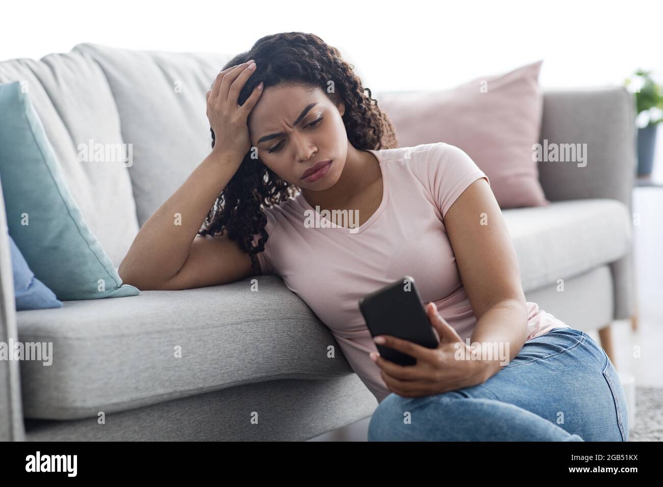 Bad news, crisis in relationship, work problems Stock Photo