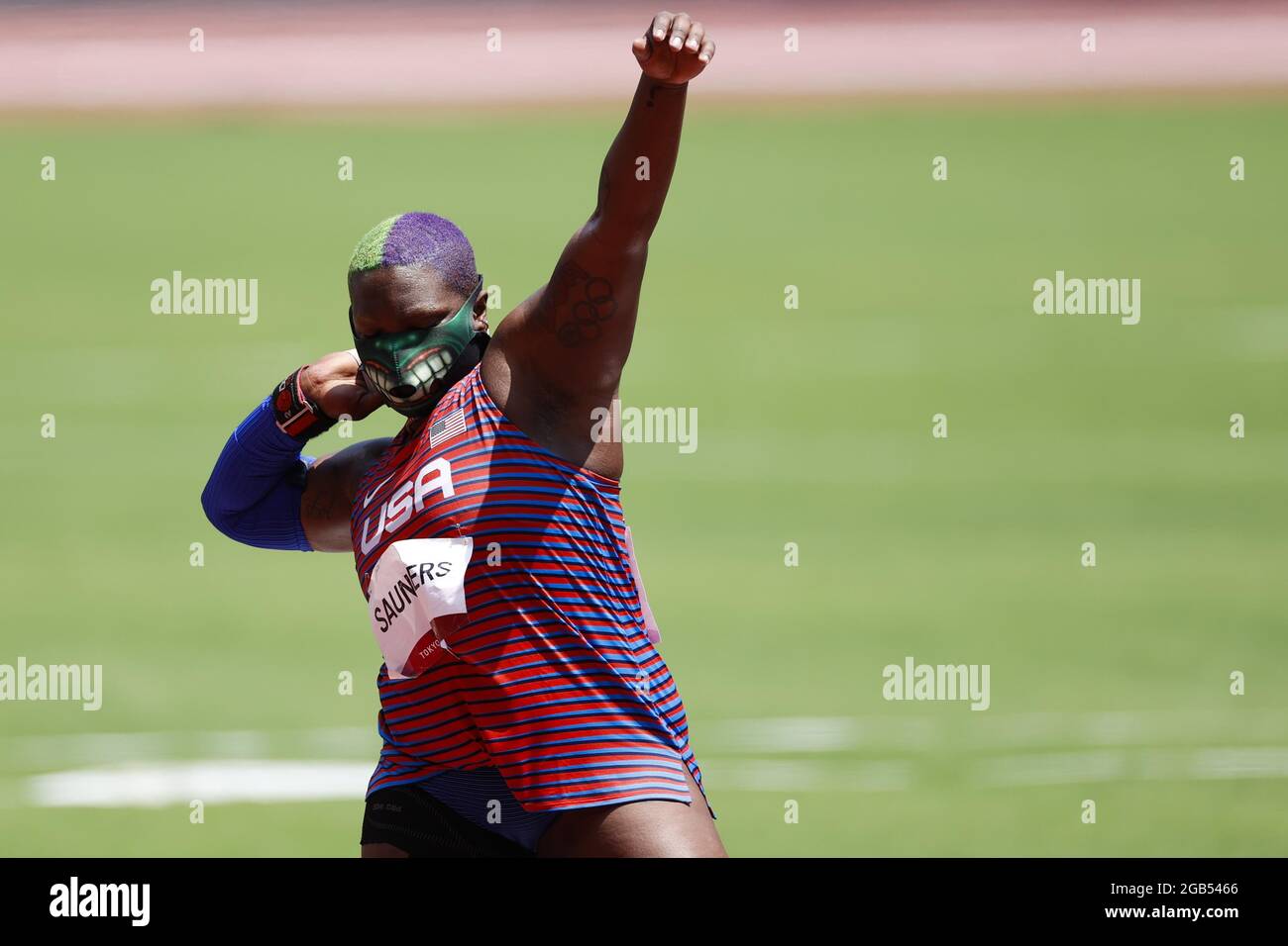 Raven Saunders (USA) 2nd Silver Medal during the Olympic Games Tokyo