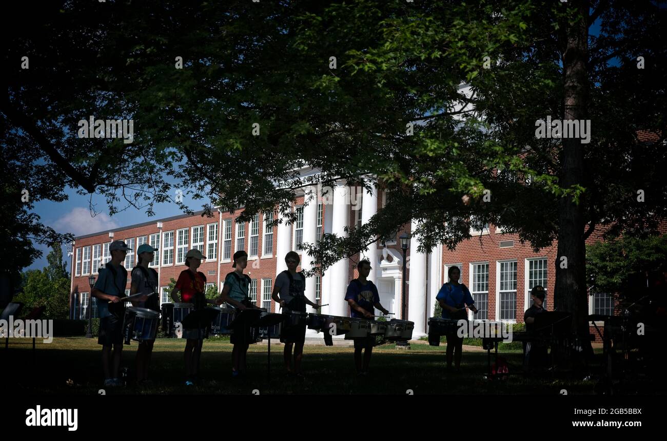 UNITED STATES 080221 Loudoun County High School Captains marching