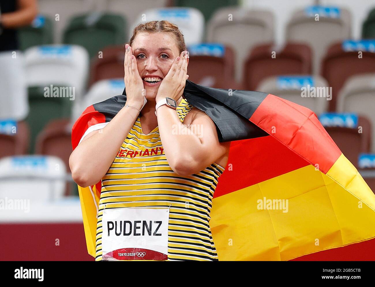 Tokyo, Japan. 2nd Aug, 2021. Kristin Pudenz of Germany celebrates after
