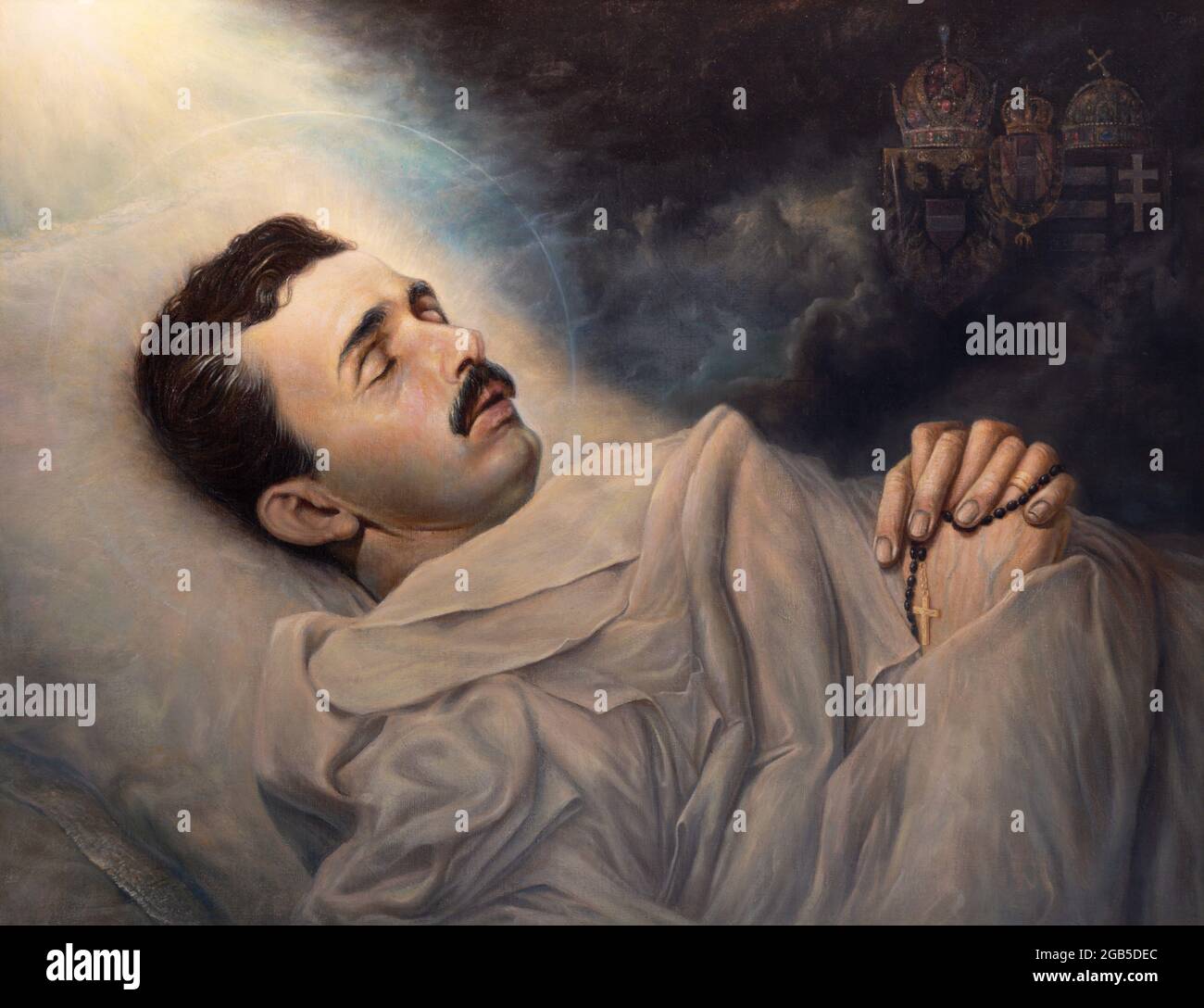 VIENNA, AUSTIRA JUNI 18, 2021 The painting of death of Karl I last