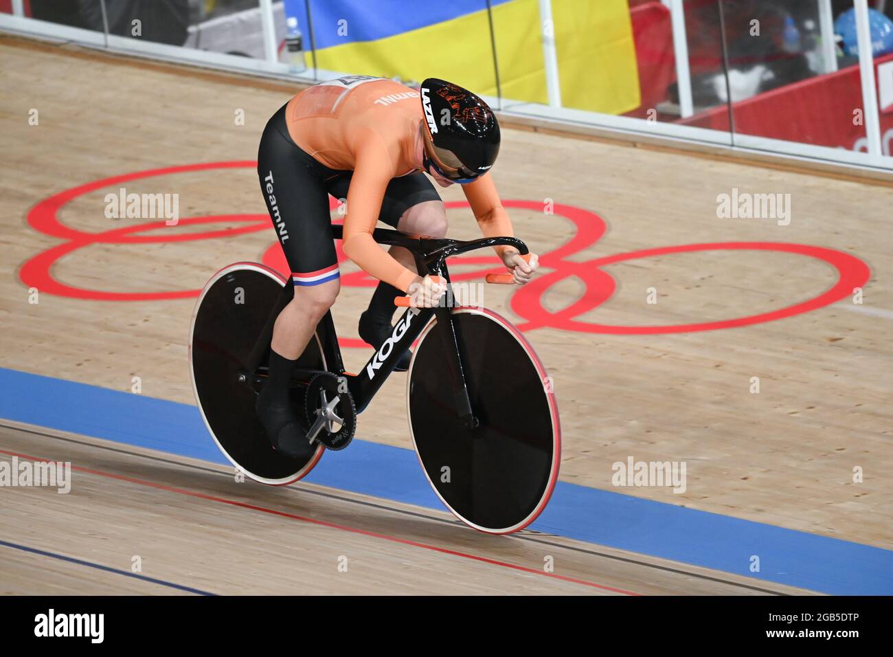 Izu, Japan. 02nd Aug, 2021. Cycling: Olympics, track cycling, team sprint,  women, final. Shanne Braspennincx from the Netherlands in action. Credit:  Sebastian Gollnow/dpa/Alamy Live News Stock Photo - Alamy