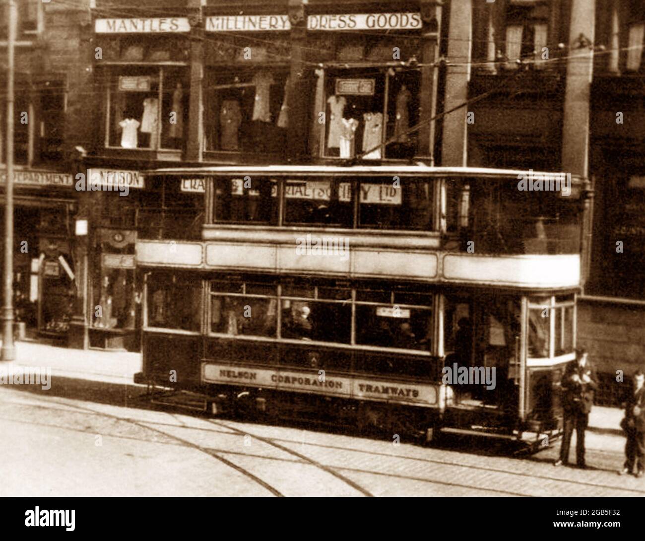 Nelson Corporation tram, possibly 1920s Stock Photo