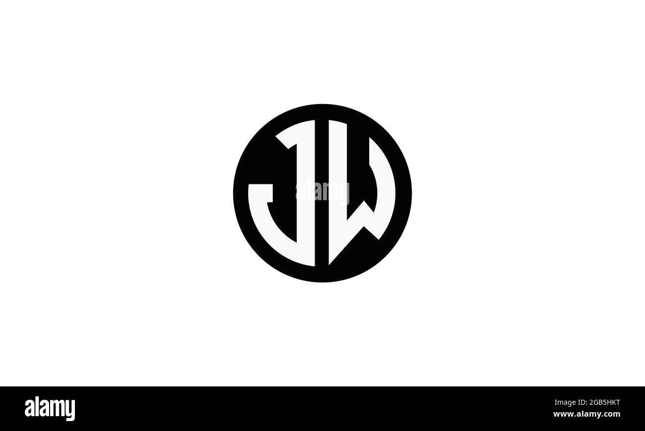 JW and WJ J or W Abstract Letter Mark Vector Logo Template for Business Stock Vector