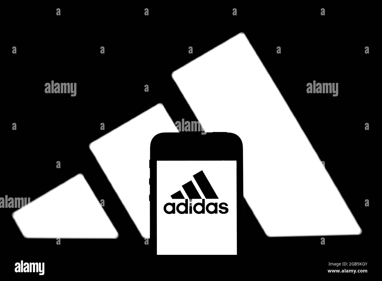 adidas logo black background