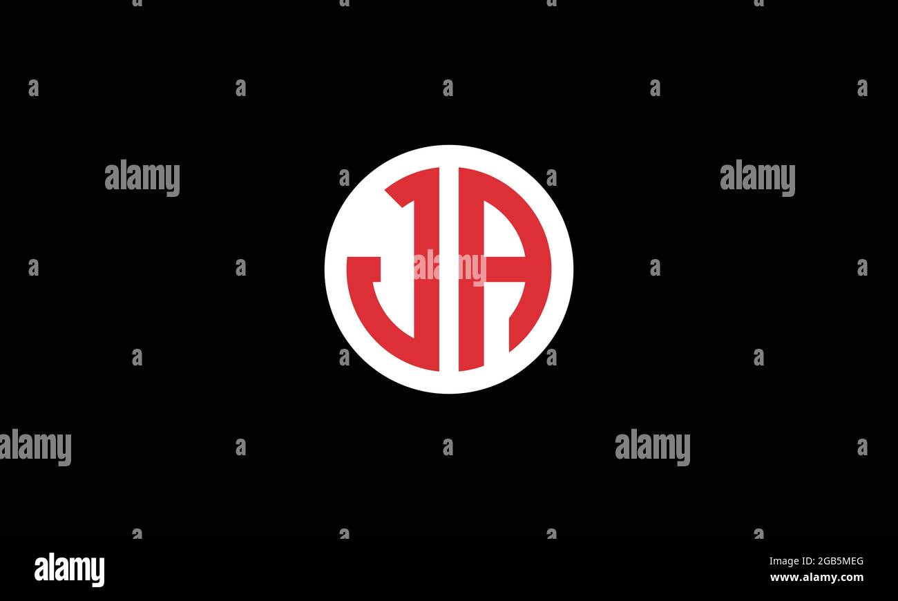 JA and AJ J or A Abstract Letter Mark Vector Logo Template for Business Stock Vector