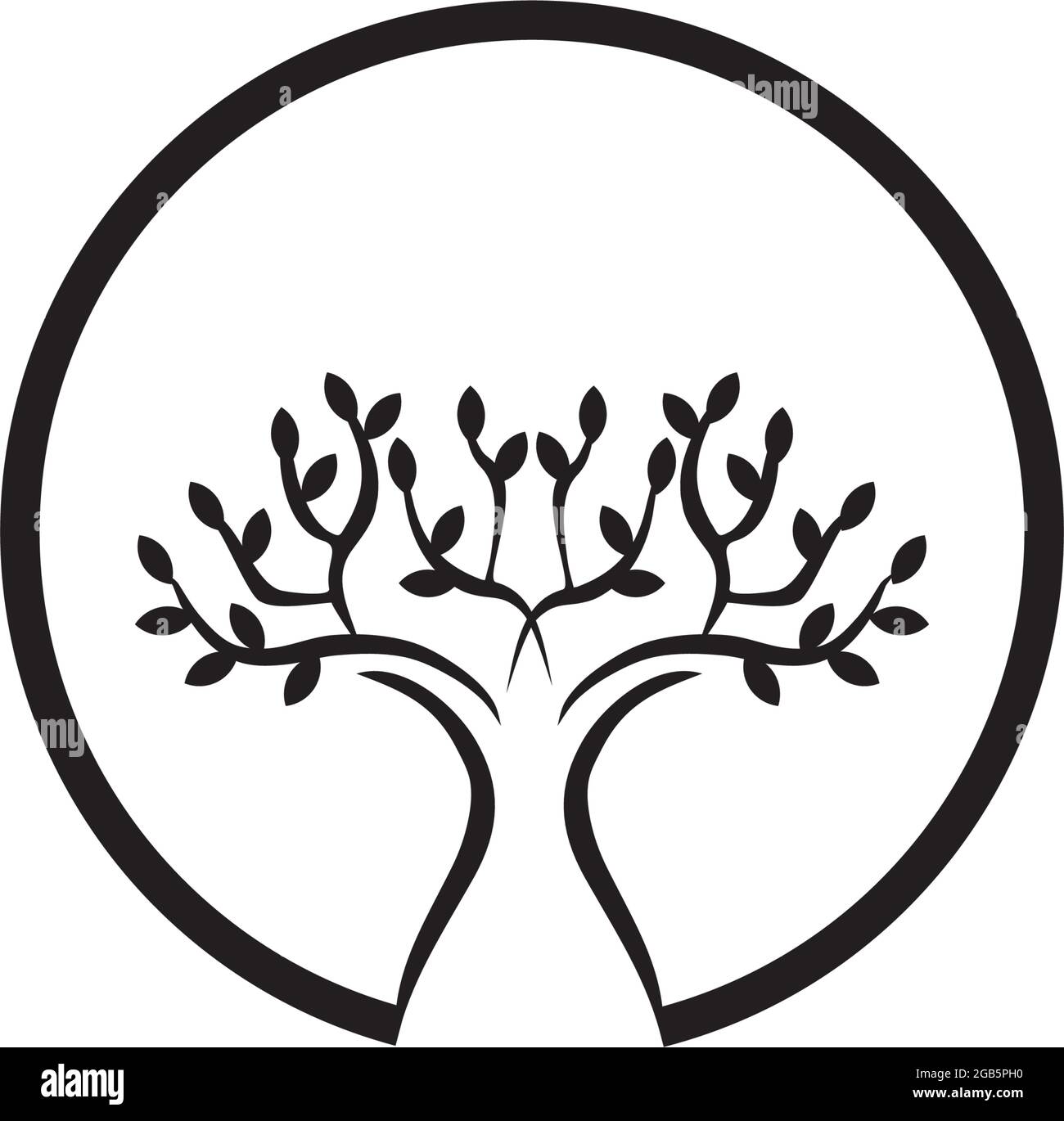 Tree icon logo design vector template Stock Vector