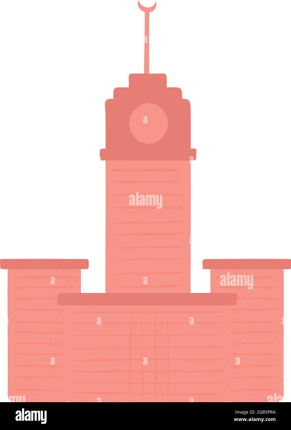 high tower clock Stock Vector