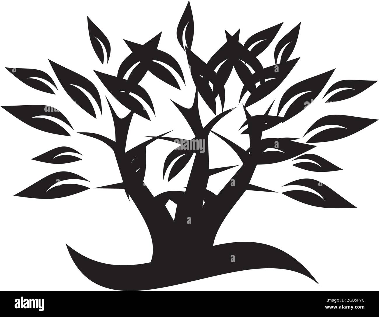 Tree icon logo design vector template Stock Vector