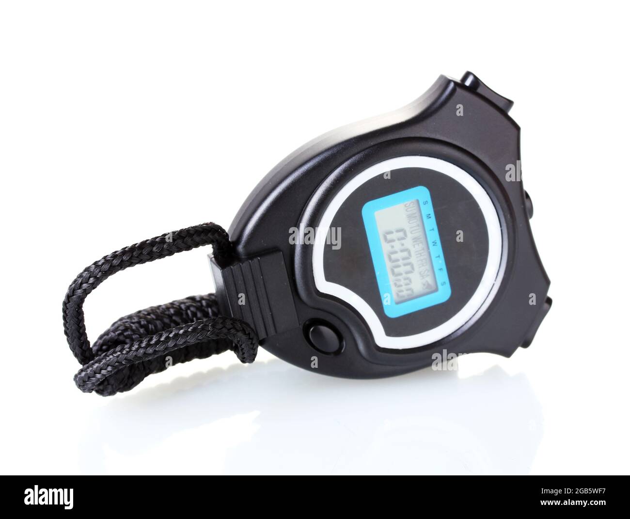 electronic sport timer isolated on white Stock Photo Alamy