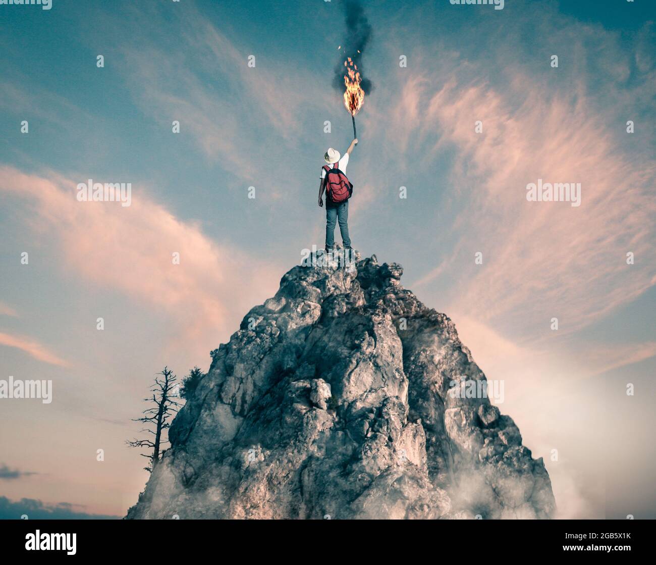 Smoke signal torch hi-res stock photography and images - Alamy