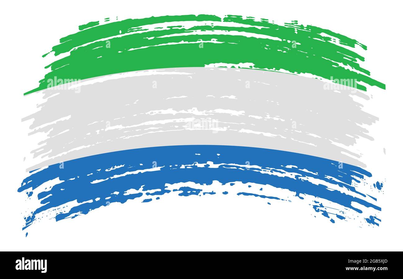 Sierra Leone flag in grunge brush stroke, vector image Stock Vector ...