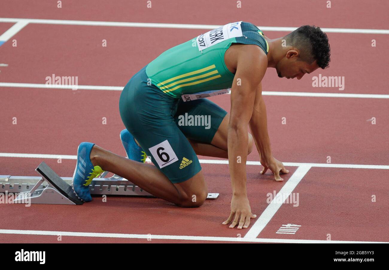 Wayde van Niekerk (Afrique du Sud) during the 2eme Heat Semi-Final Series  of the Men's 400M IAAF World Championships in Athletics on August 6, 201st  at the Olympic Stadium in London, Great