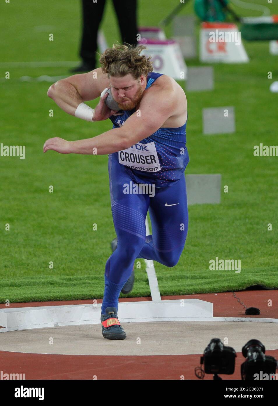 Ryan Crouser (USA) during the Shot Put Men Final of the IAAF World Championships in Athletics on ...