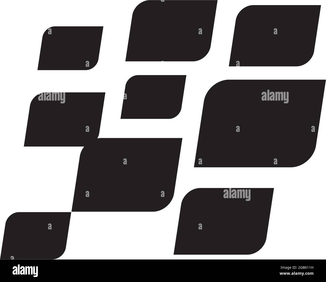Race flag icon logo design vector template Stock Vector