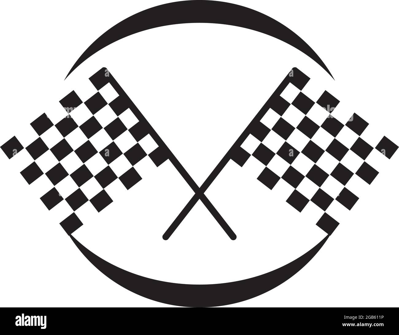 Race flag icon logo design vector template Stock Vector