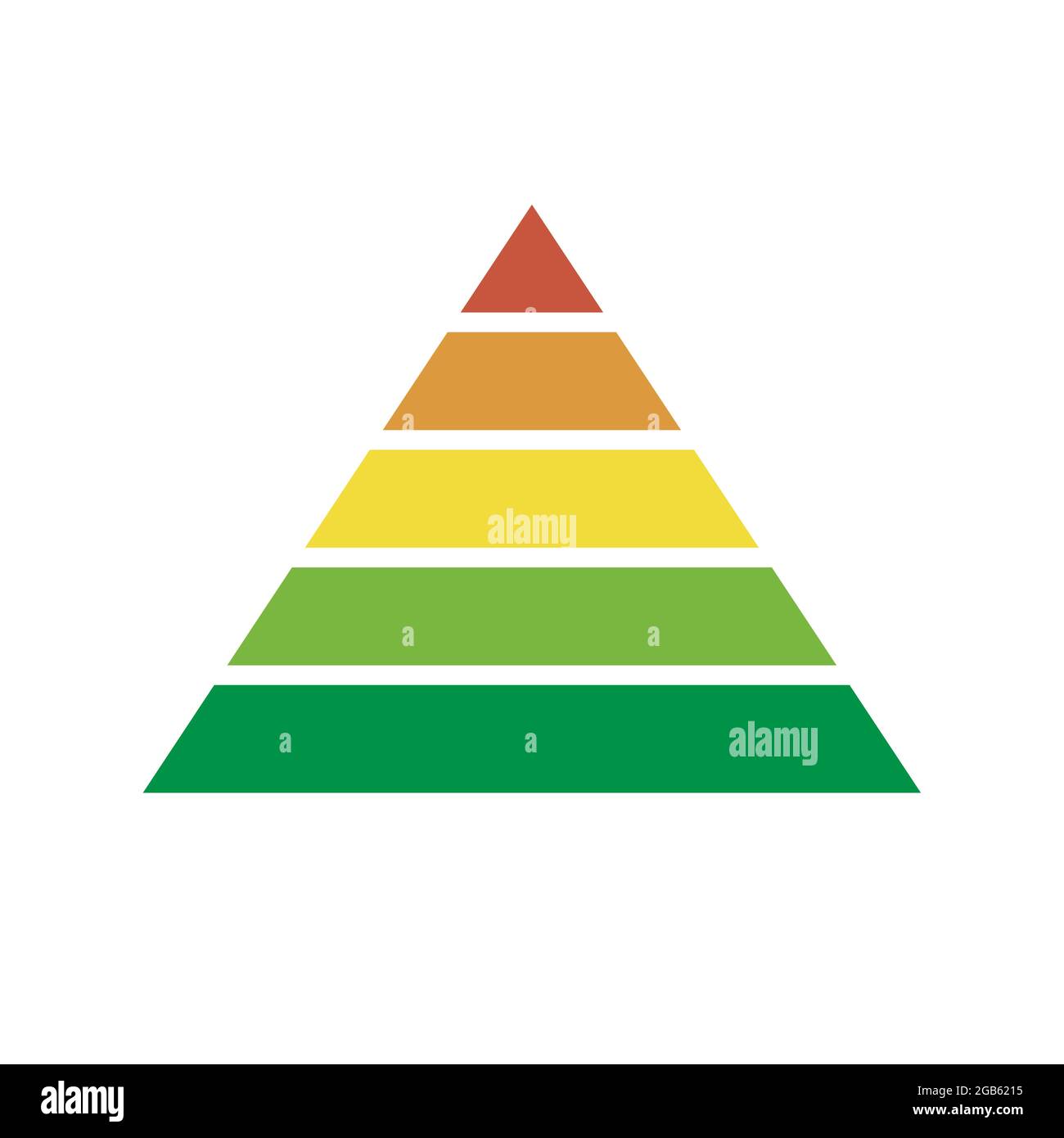 Pyramid Scheme 5 Five Steps Vector Hierarchy Chart Level Graph Green