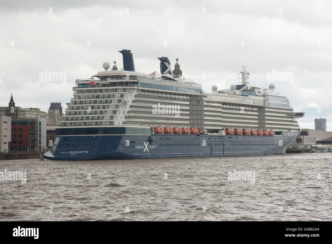 Liverpool  large cruise liner terminal Stock Photo