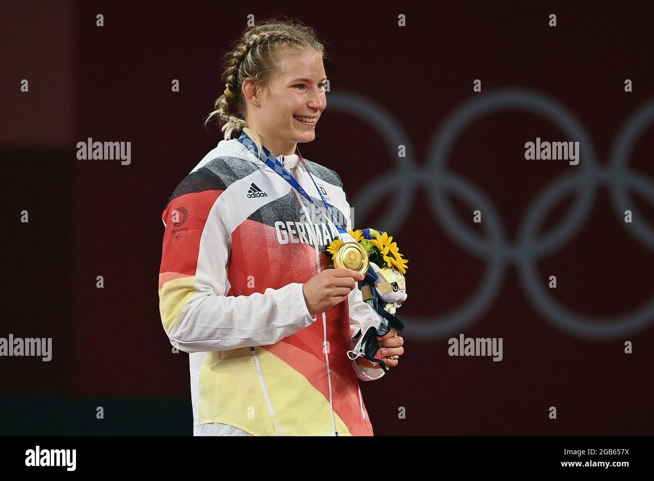 Aline Rotter Focken (GER) with medal, gold medal, winner, winner ...