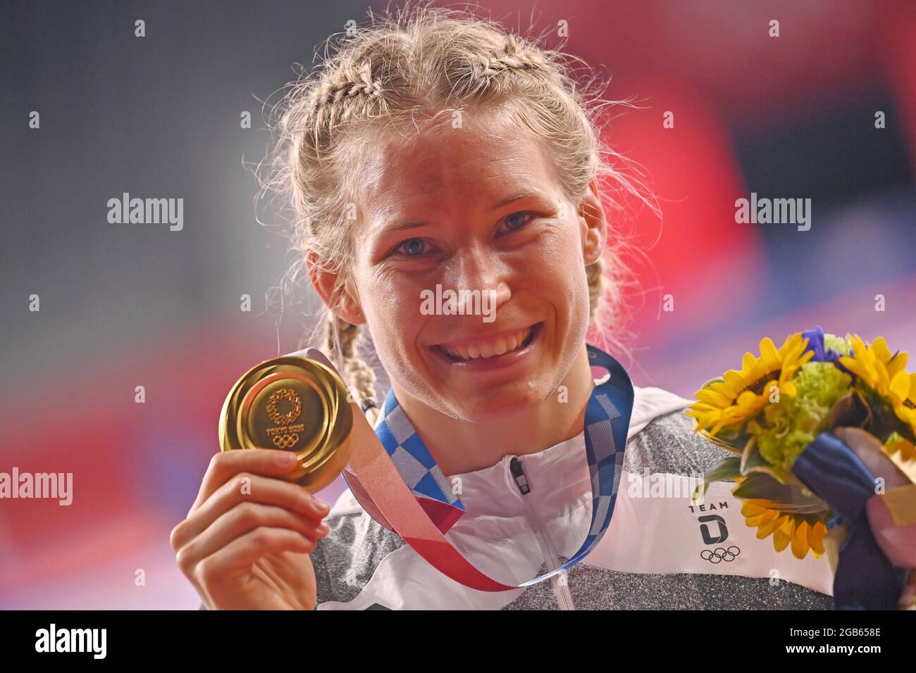Aline Rotter Focken (GER) with medal, gold medal, winner, winner ...