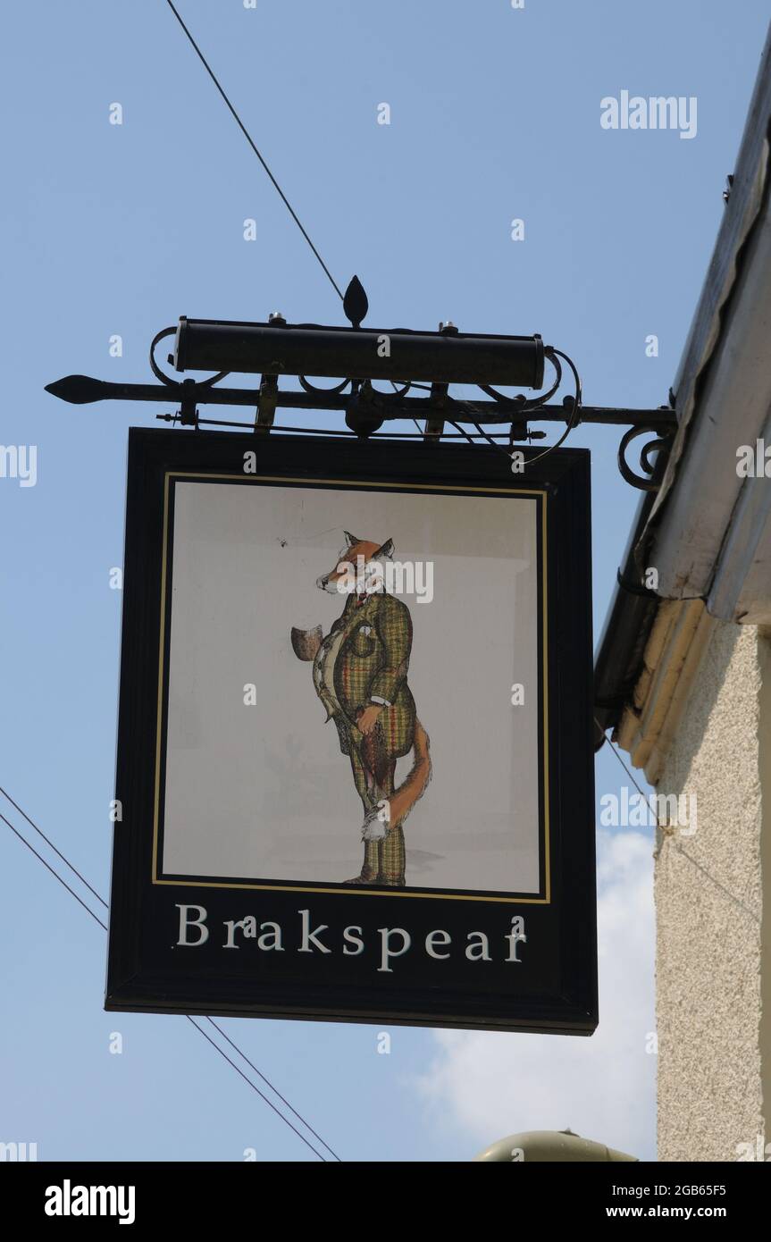 The Fat Fox Inn sign, Watlington, Oxfordshire Stock Photo - Alamy