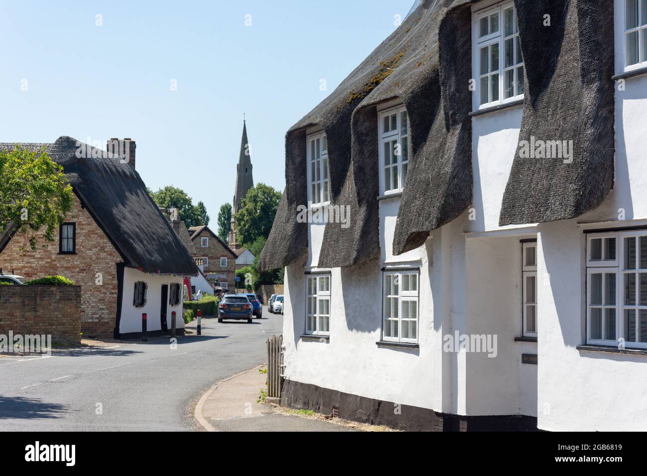 Thatched cottages, St Ives Road, Houghton, Houghton & Wyton