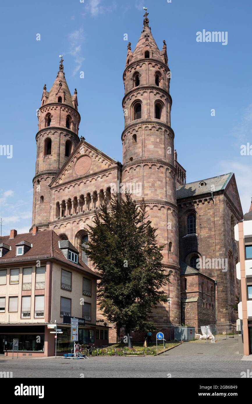 geography / travel, Germany, Rhineland-Palatinate, Worms, cathedral St. Peter, ADDITIONAL-RIGHTS-CLEARANCE-INFO-NOT-AVAILABLE Stock Photo