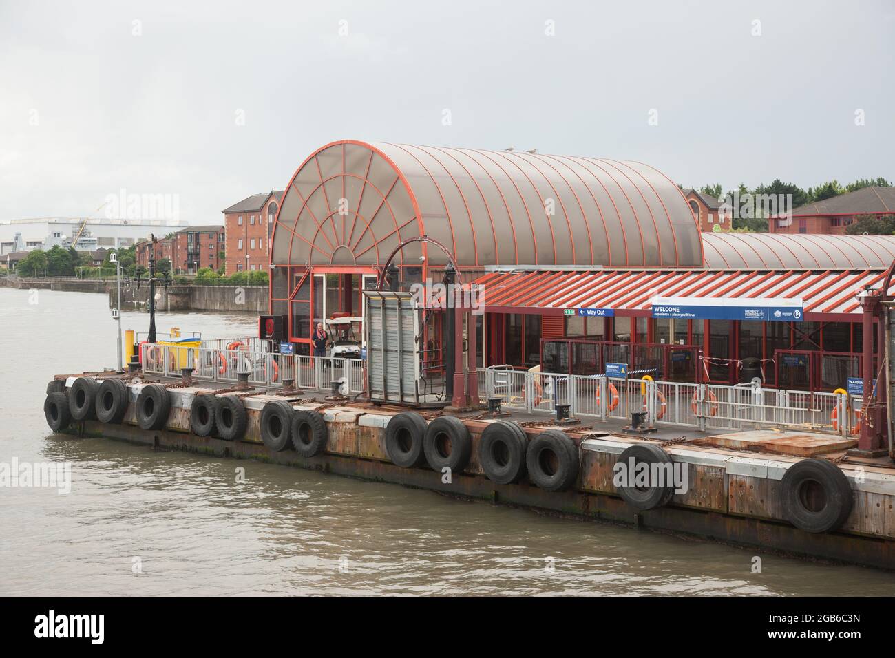 Woodside Birkenhead river Mersey ferry Stock Photo