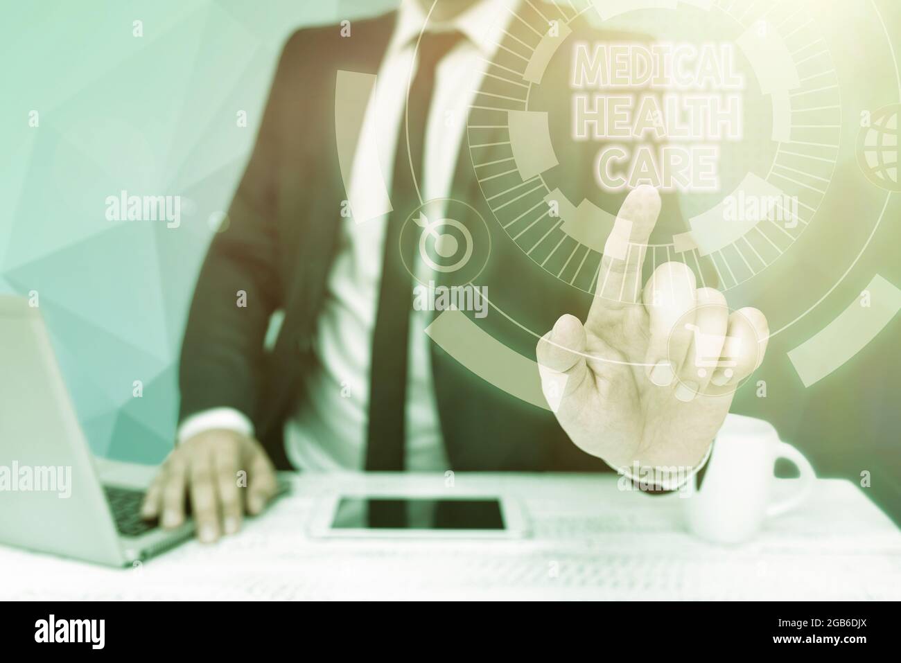 Text caption presenting Medical Health Care, Concept meaning