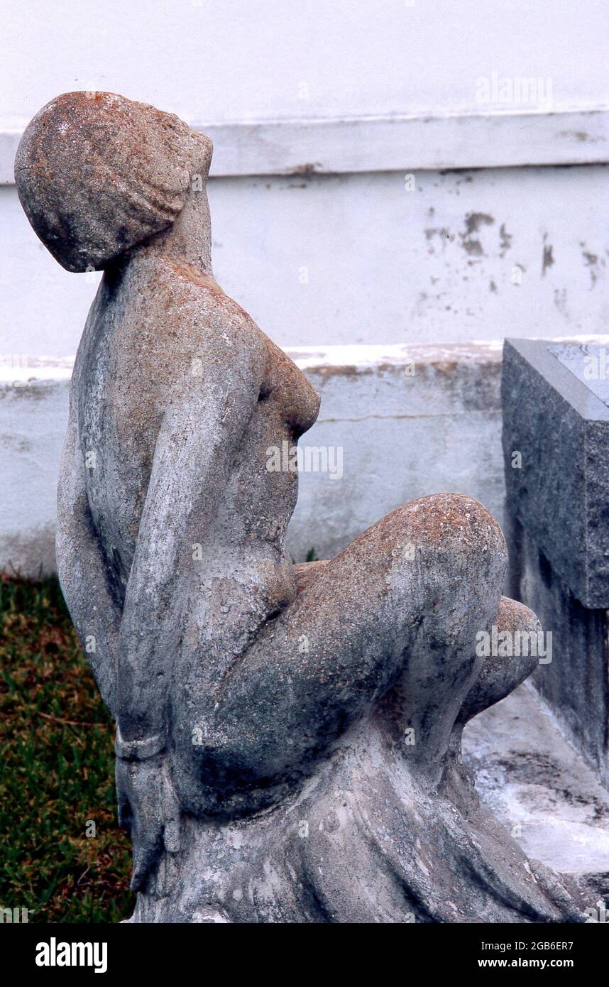 Bound Woman statue in the Key West Cemetery Stock Photo