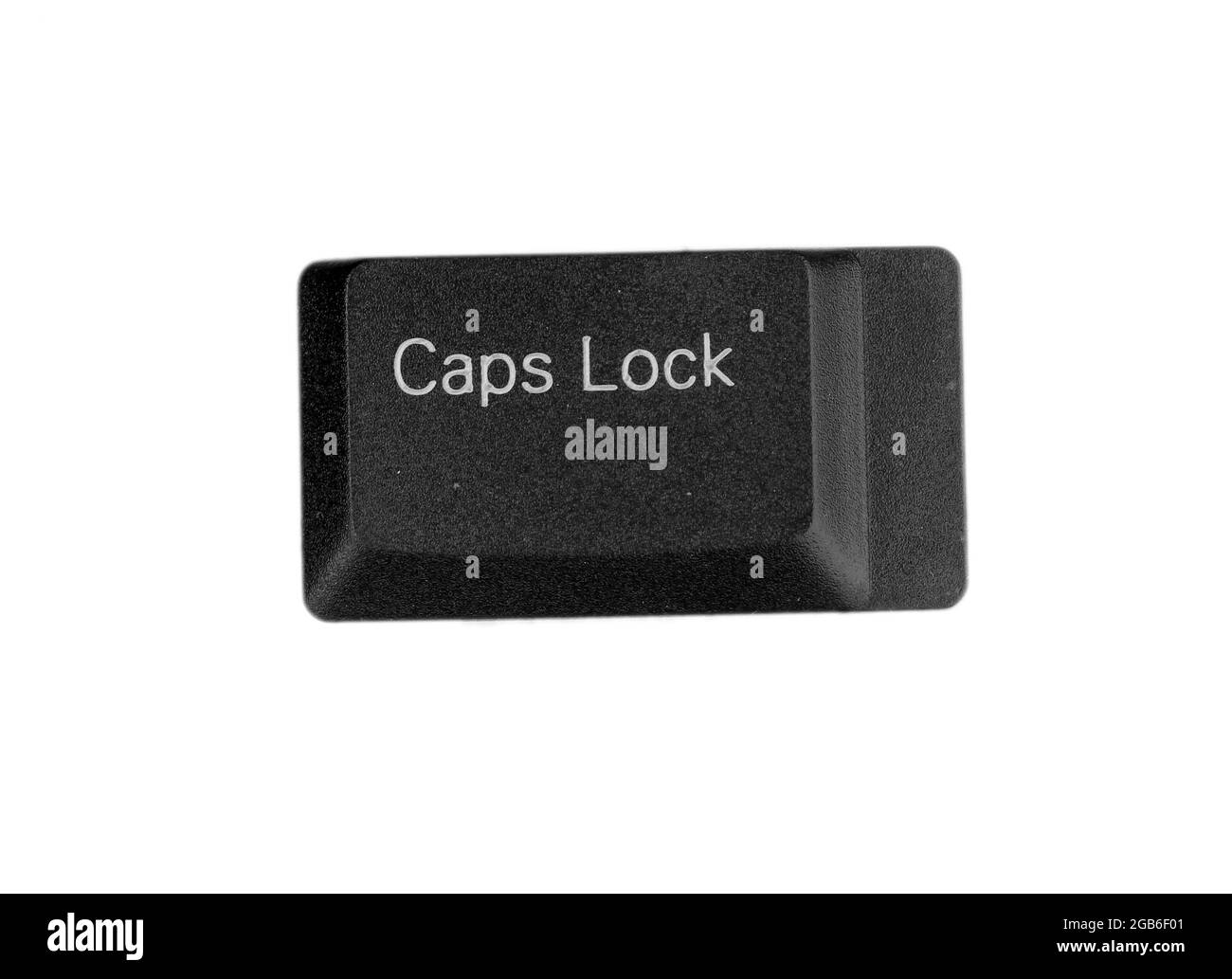 Keyboard key caps lock isolated on white Stock Photo - Alamy