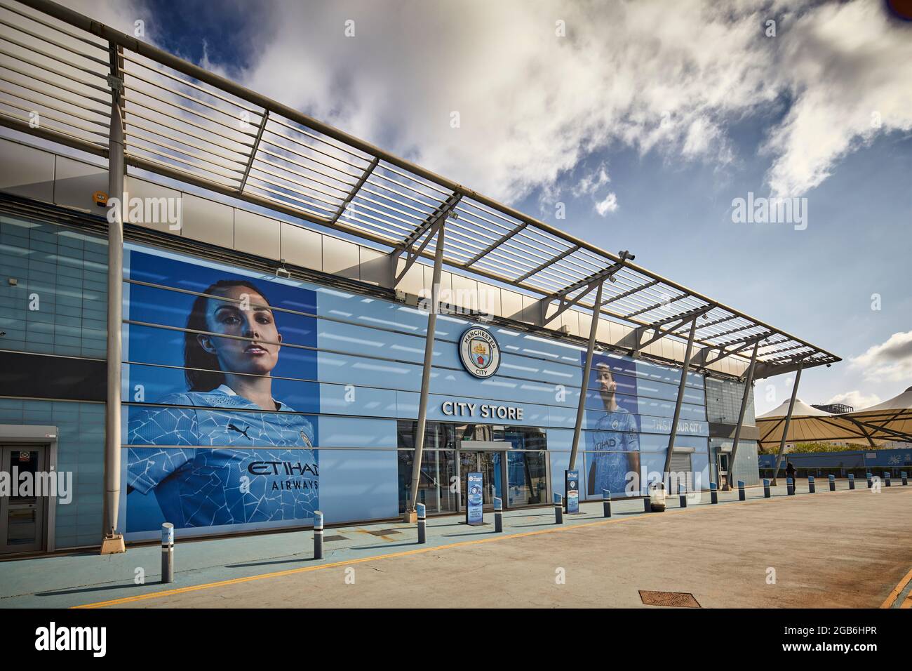 City Store at Etihad Stadium Sport City complex Stock Photo
