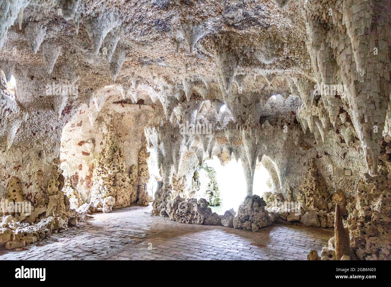 Crystal Grotto in Painshill Park, Surrey, UK Stock Photo Alamy