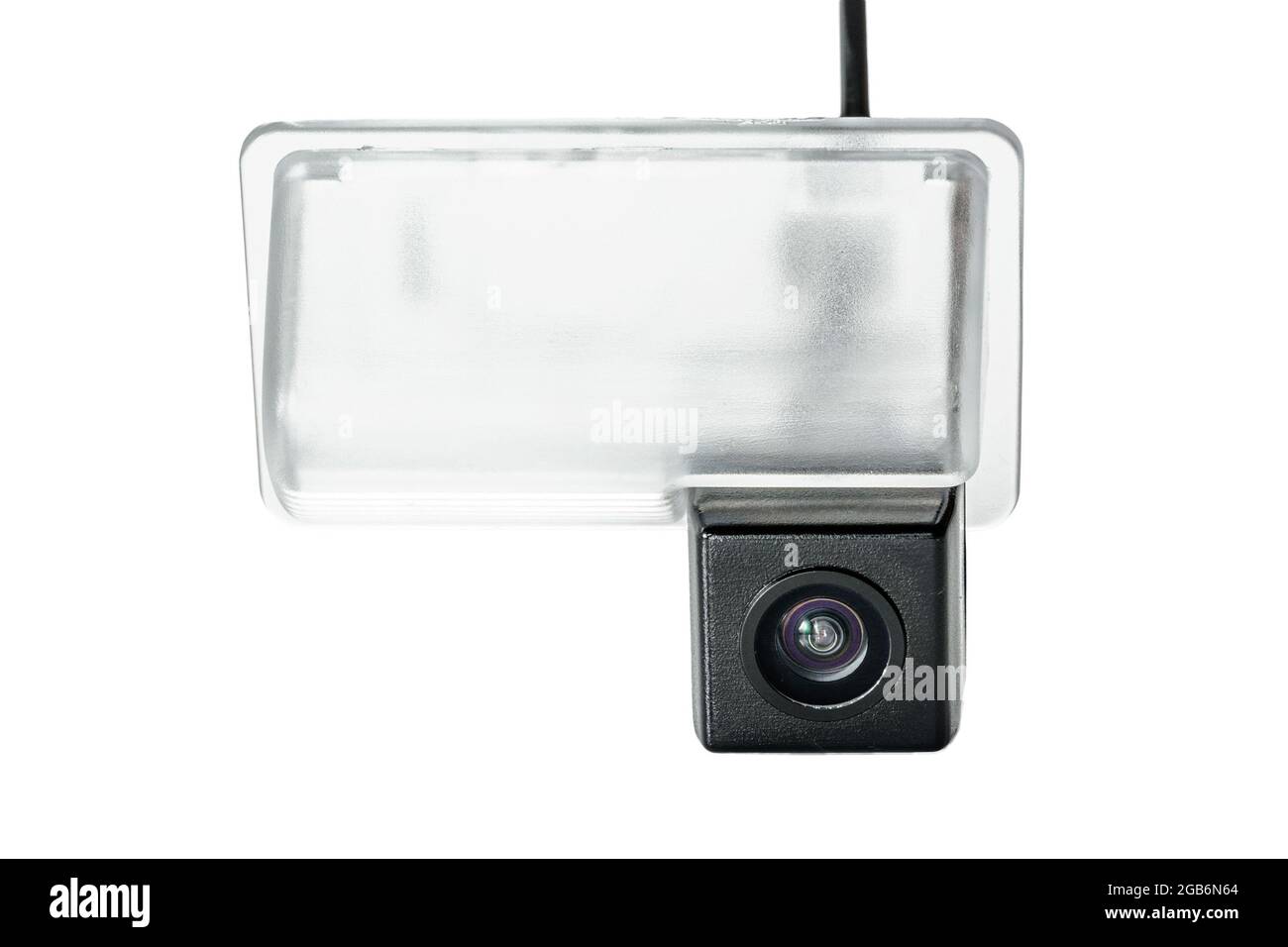 car rear view camera with a transparent plafond Stock Photo