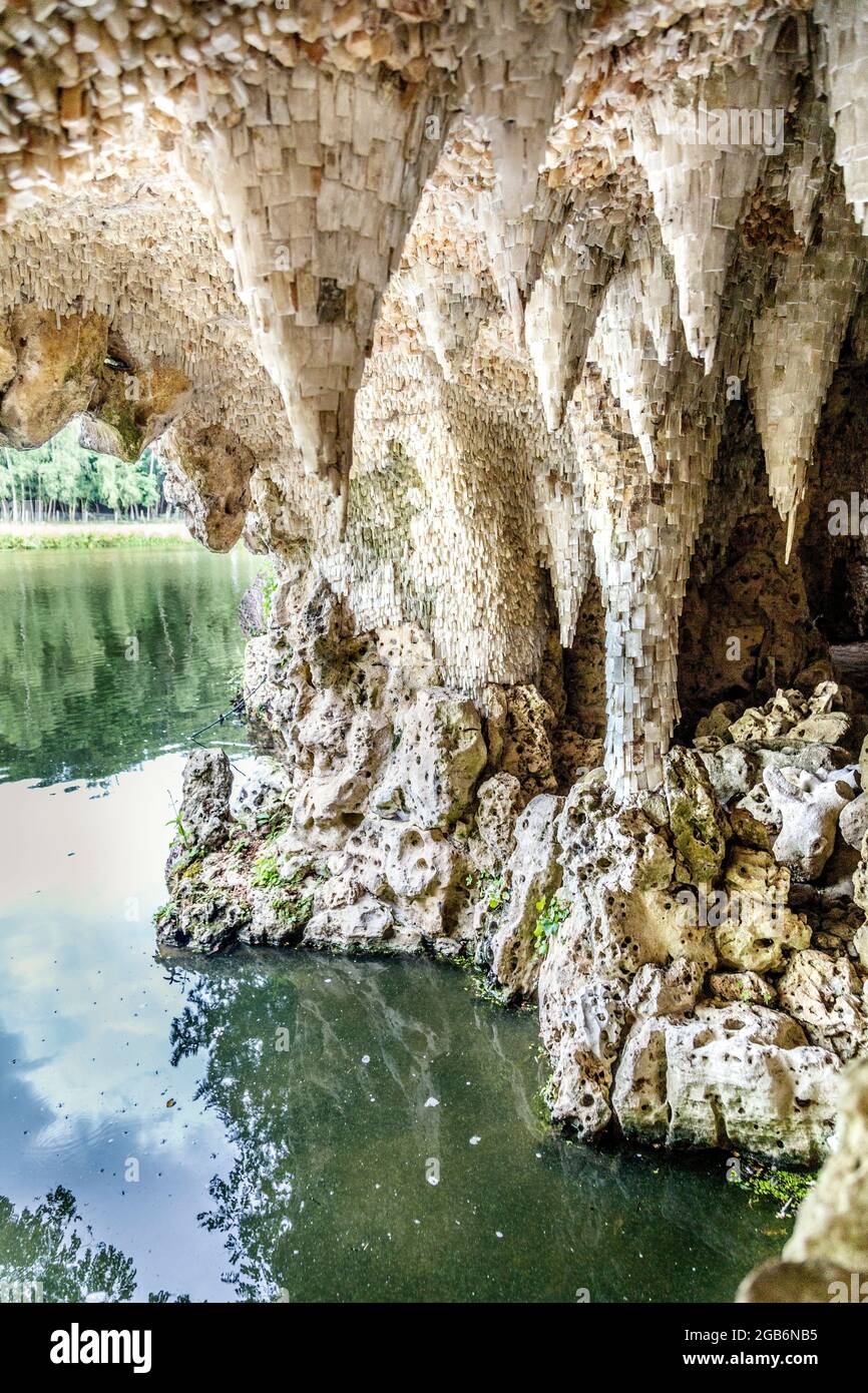 Crystal Grotto in Painshill Park, Surrey, UK Stock Photo Alamy