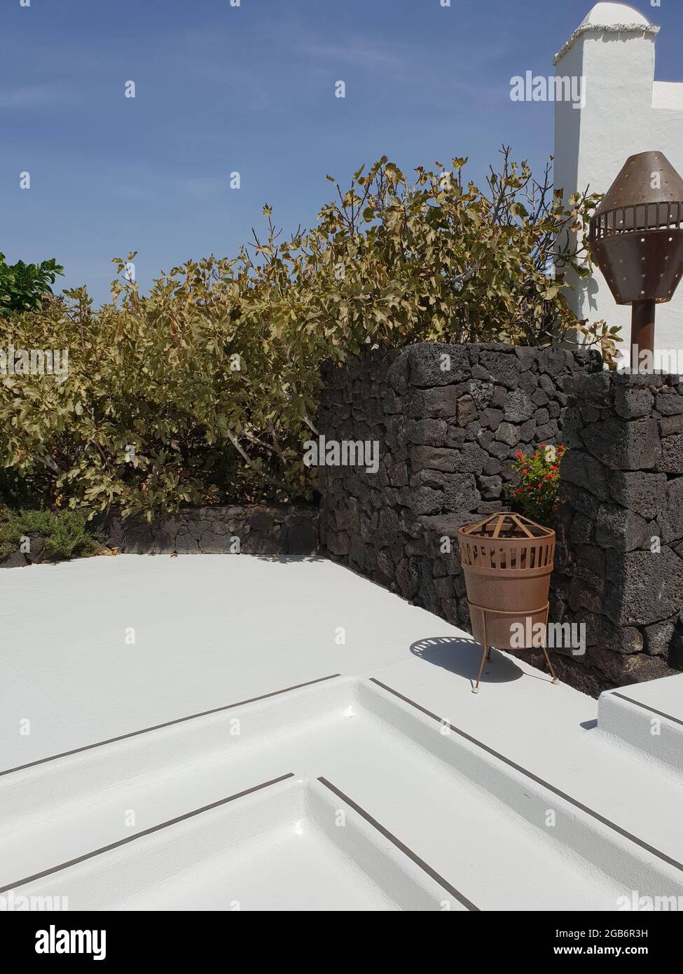 Treppe im Wohnhaus von César Manrique in Tahiche - Lanzarote Stock Photo