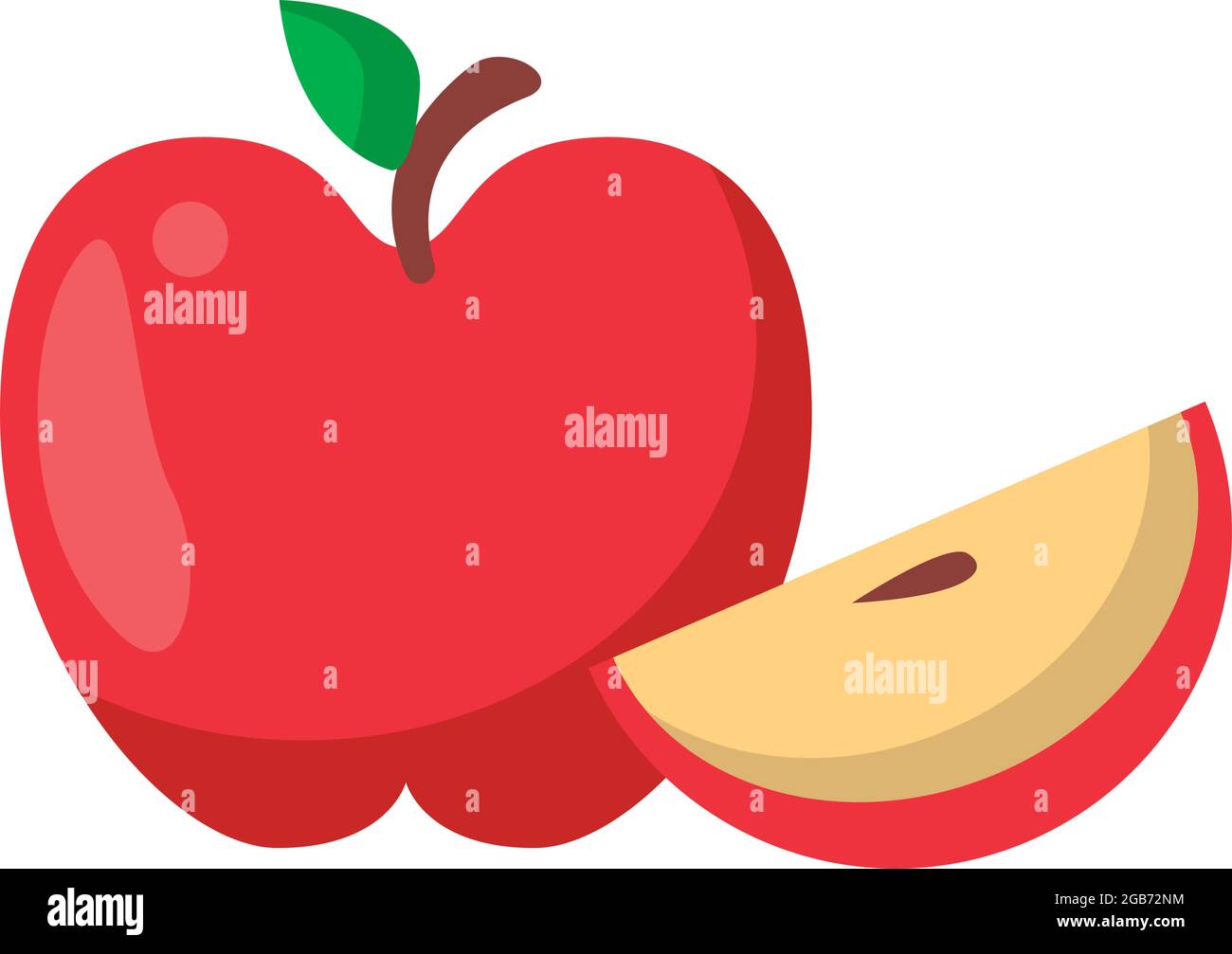 apple fresh fruit Stock Vector Image & Art - Alamy