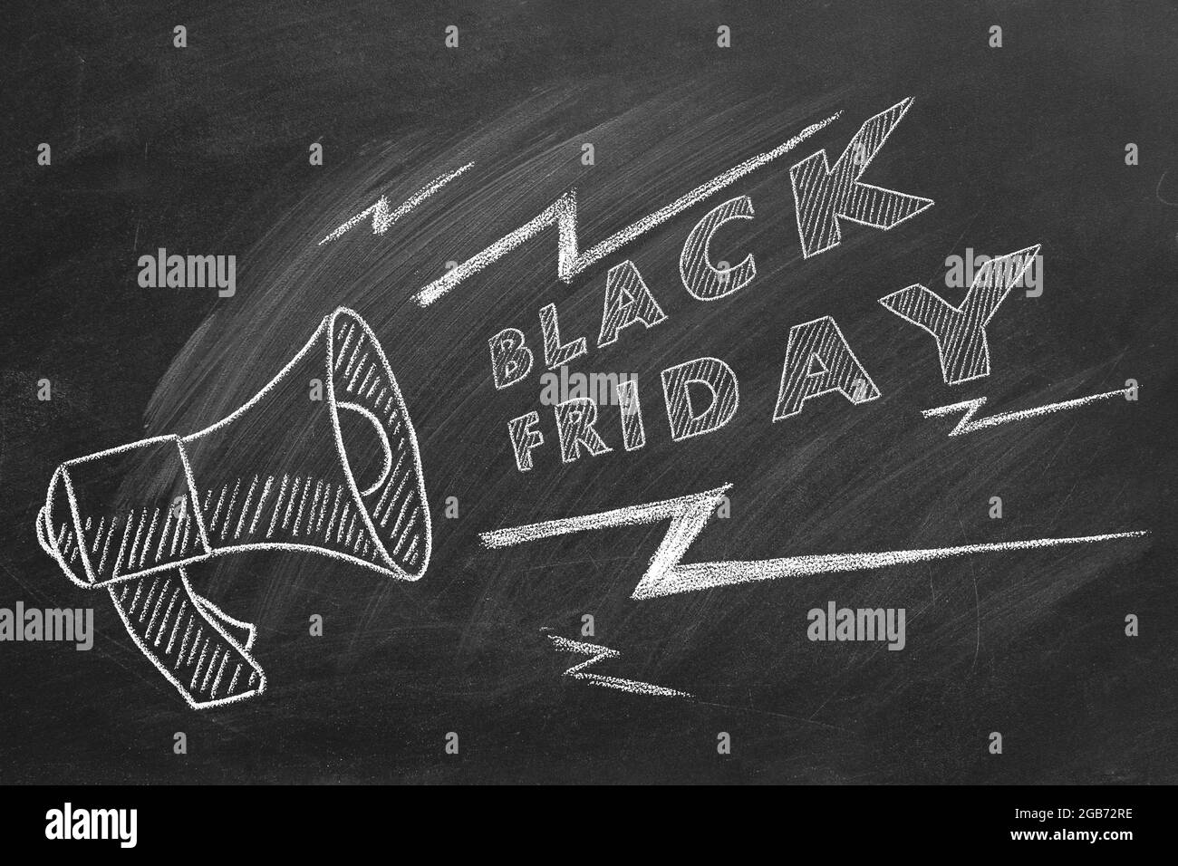 Black Friday sale. Illustration on blackboard Stock Photo