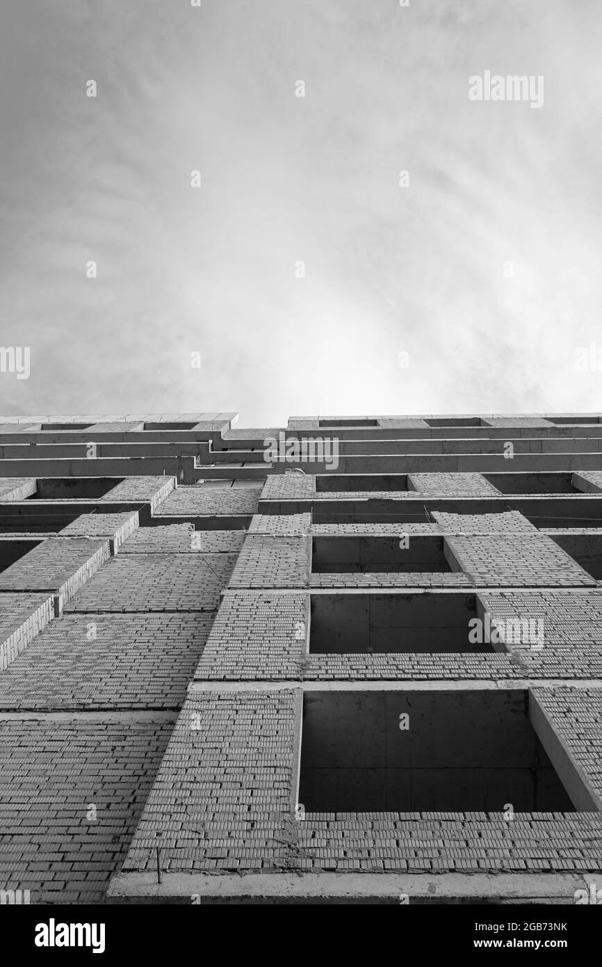 Exterior buildings view Black and White Stock Photos & Images - Alamy