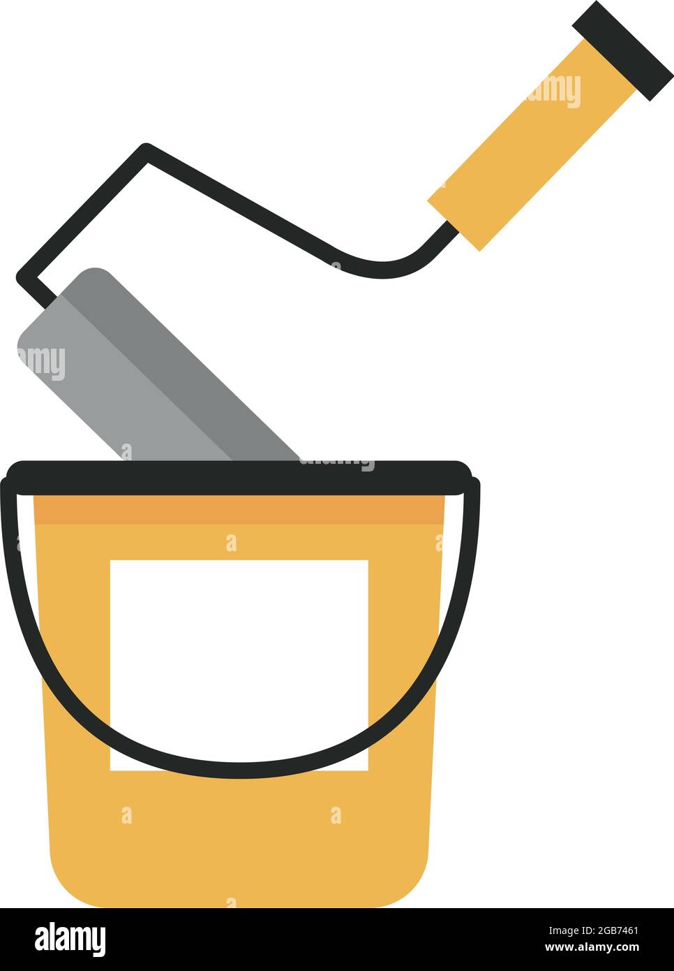 paint roller and bucket Stock Vector Image & Art - Alamy