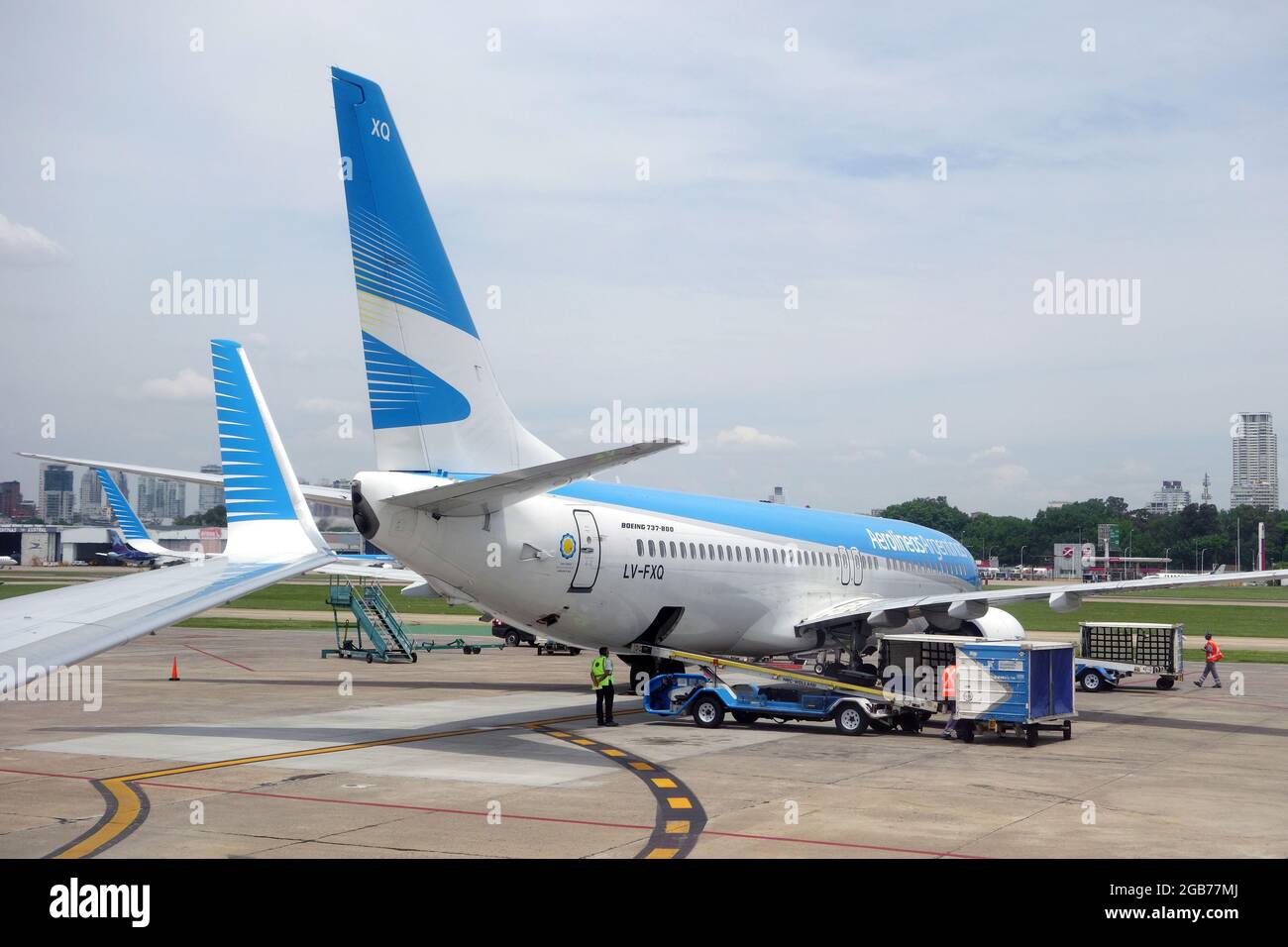 Aerolíneas Argentinas (is Argentina's largest airline), Boeing 737-800 airplane Stock Photo