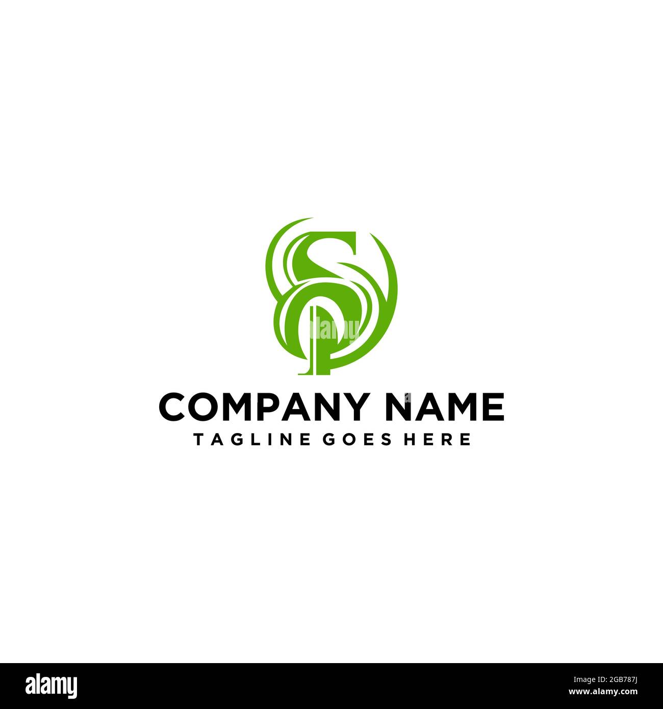 Modern and Elegant Letter S and leaf logo vector Stock Vector Image ...