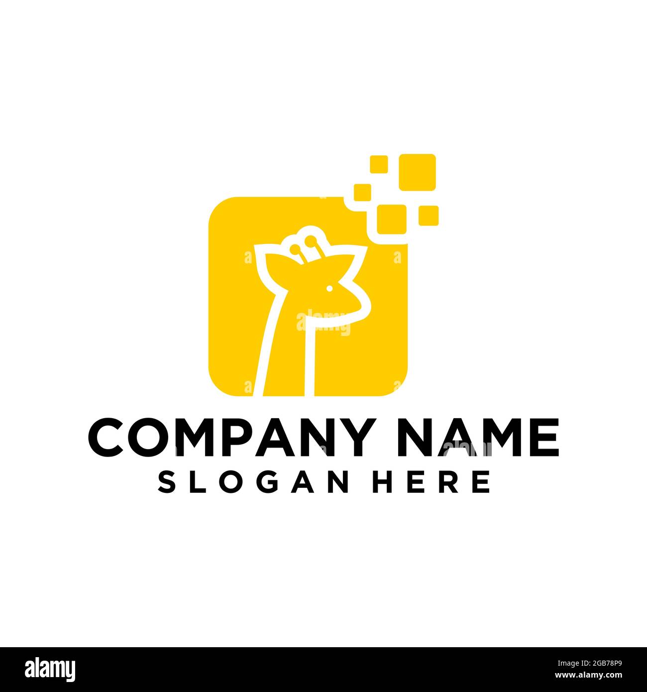 Modern Animal Data Logo Vector Stock Vector