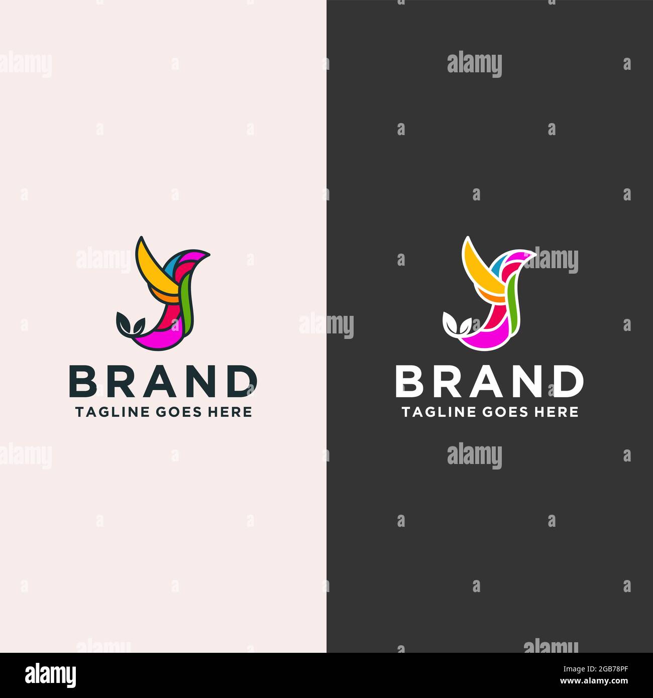Colorful Environmental Bird Logo Vector Stock Vector