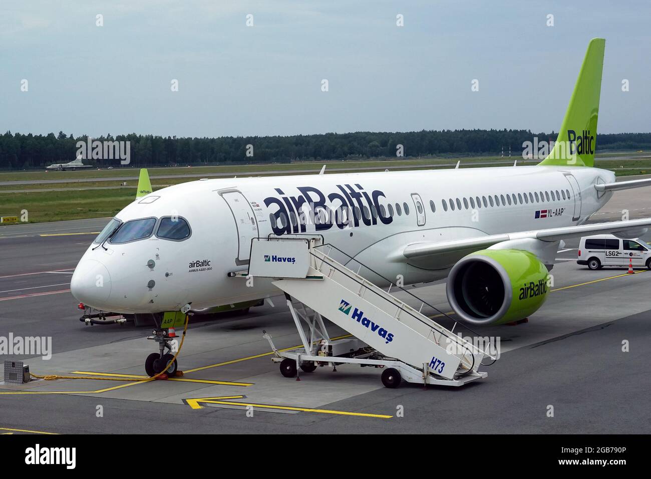 airBaltic (National airline of Latvia), Airbus A220-300 airplane Stock Photo