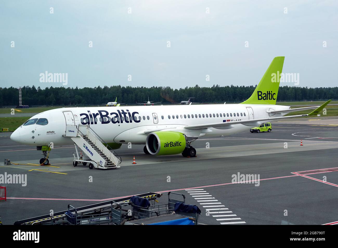 airBaltic (National airline of Latvia), Airbus A220-300 airplane Stock