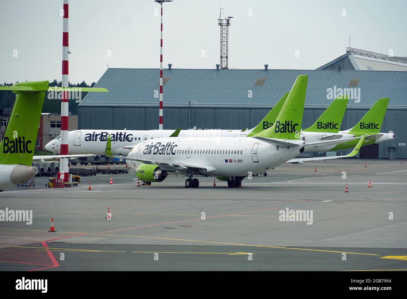 airBaltic (National airline of Latvia), airplane Stock Photo