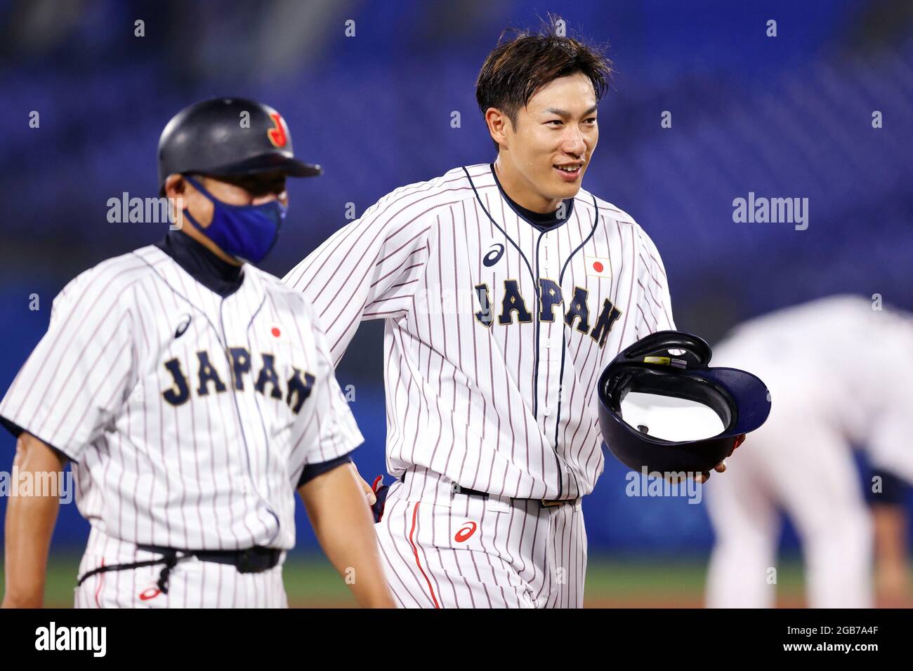 Kanagawa, Japan. 2nd Aug, 2021. Yuki Yanagita (JPN) Baseball : Knockout  stage Round 2 game between United States 6-7 Japan during the Tokyo 2020  Olympic Games at the Yokohama Baseball Stadium in